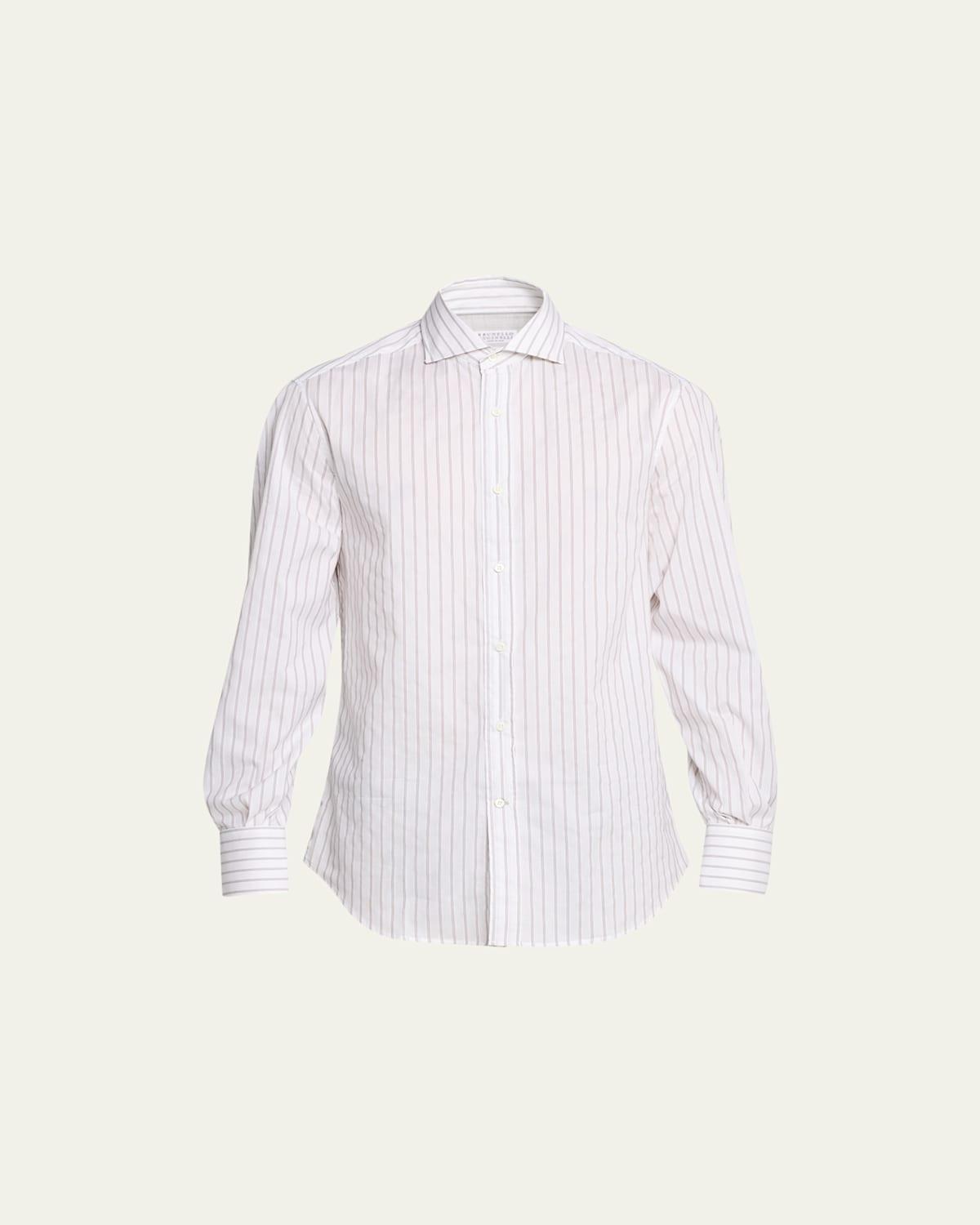 Men's Hairline Striped Oxford Button-Down Shirt Product Image