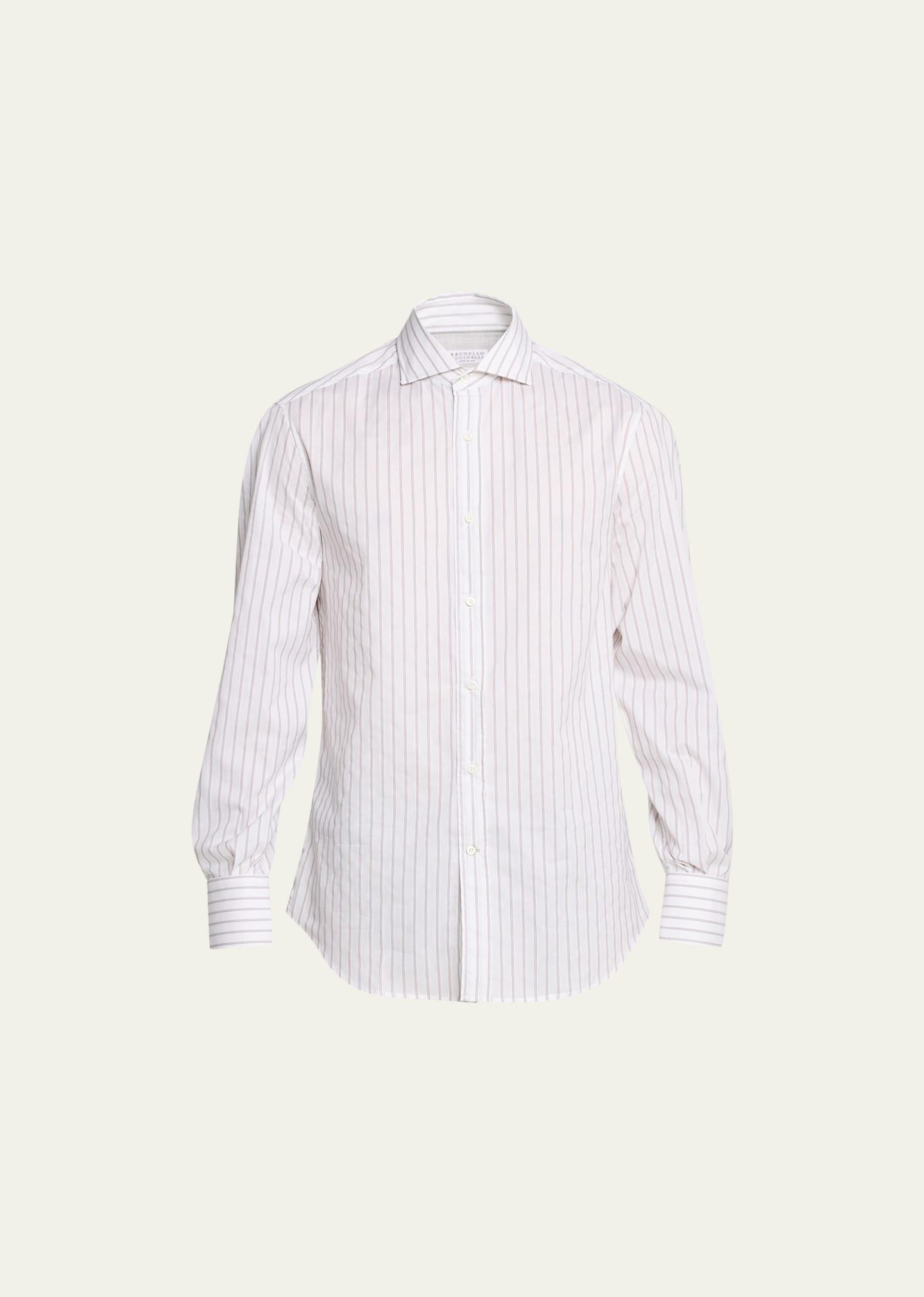 Men's Hairline Striped Oxford Button-Down Shirt Product Image