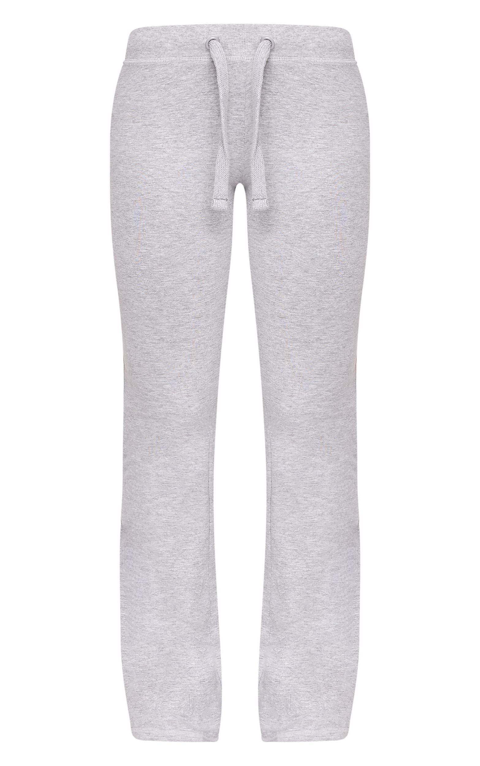 Grey Marl Low Rise Skinny Flare Pants Product Image