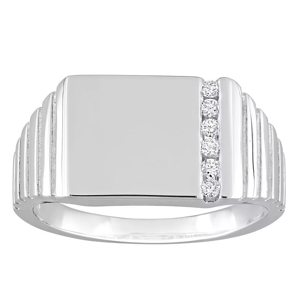 Mens Stella Grace Sterling Silver 1/10 Carat T.W. Diamond Fashion Ring Product Image