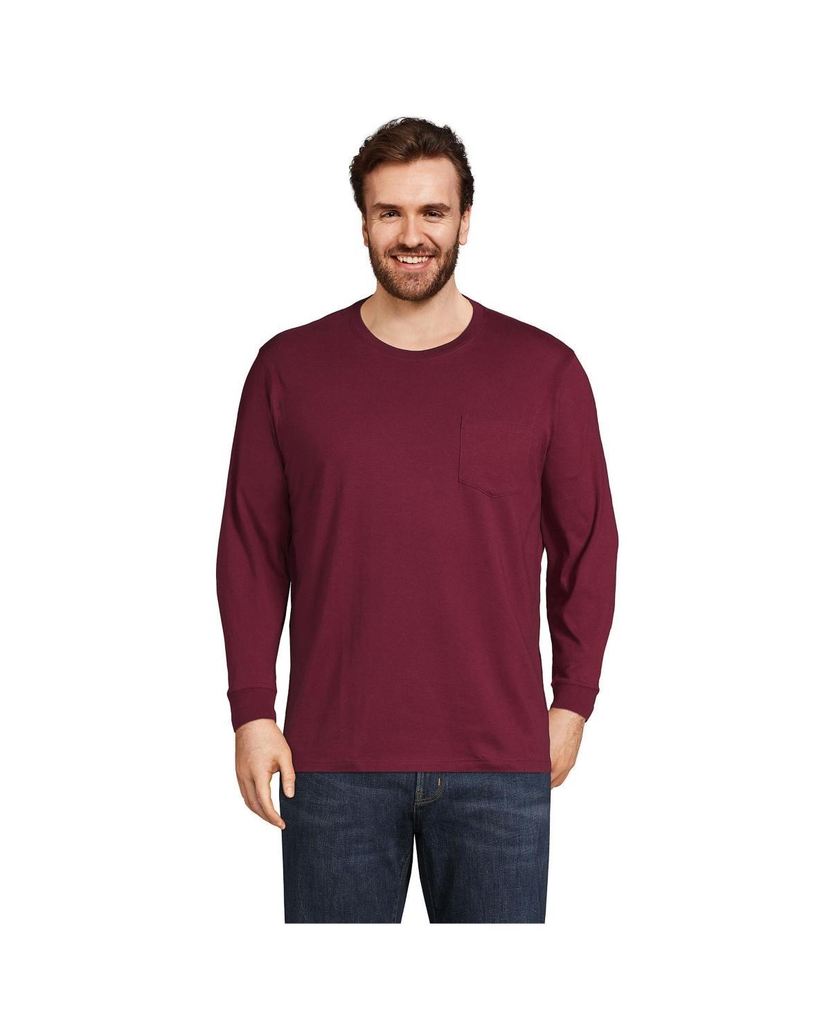 Big & Tall Lands' End Super-T Pocket Tee, Men's, Size: 3XL Tall, Radiant Blue Product Image