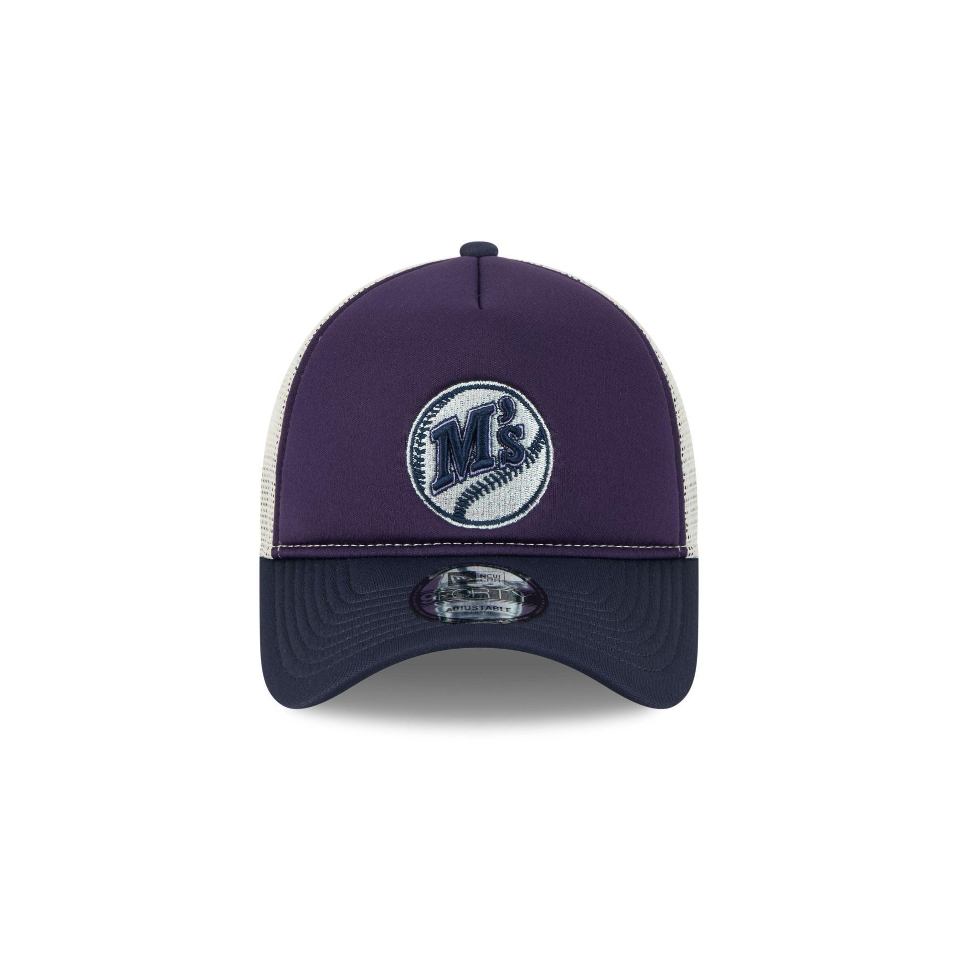 Seattle Mariners Navy Purple 9FORTY A-Frame Trucker Hat Male Product Image