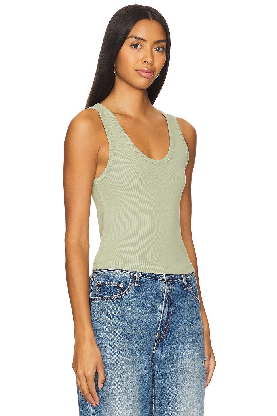 Structured Rib Bra Friendly Tank Top perfectwhitetee Product Image