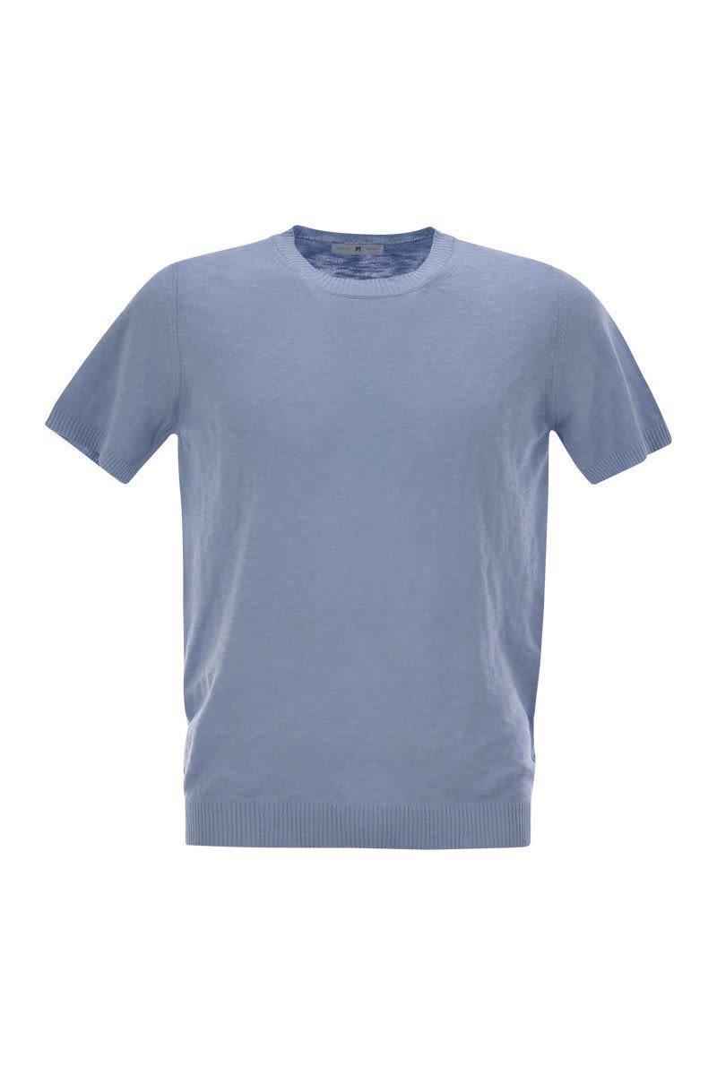 PT TORINO Crew-neck Short-sleeved Cotton Jersey Product Image