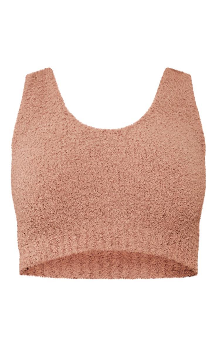 Brown Teddy Knit Bralet Product Image
