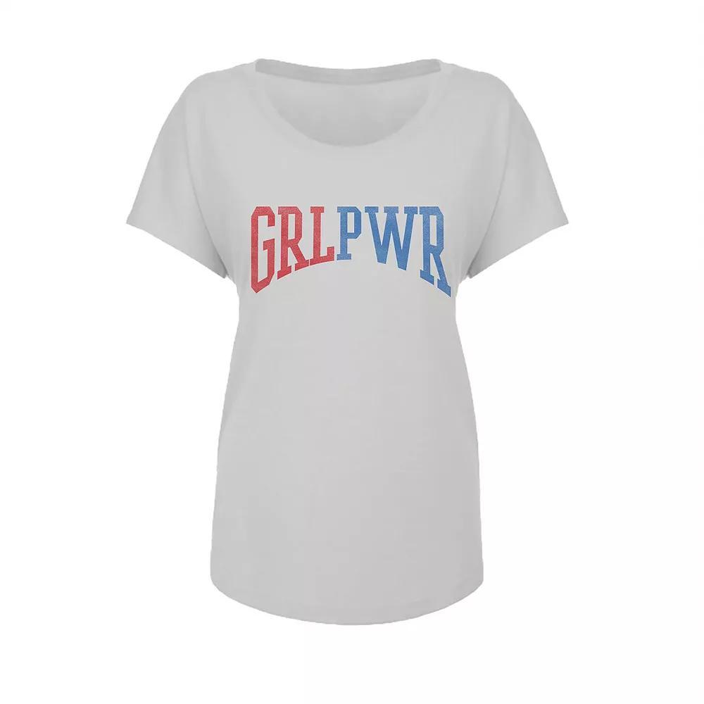Junior's Grayson Threads GRLPWR Graphic Tee, Women's, Size: Small, Grey White Product Image