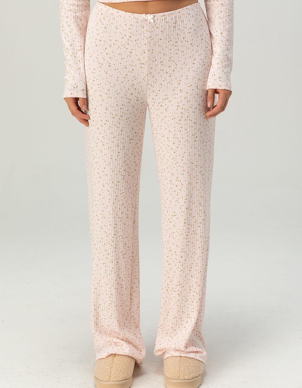 FULL TILT Pointelle Floral Pajama Pants Product Image