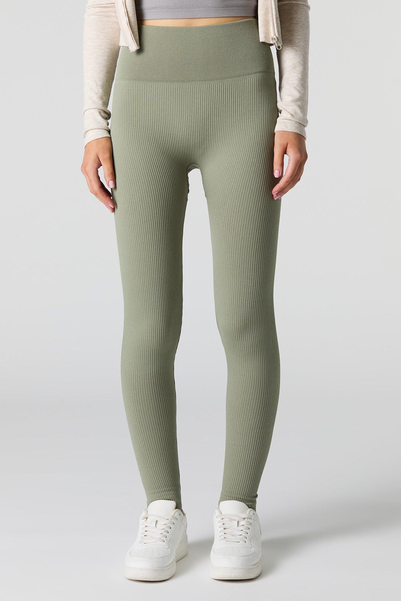 High Rise Seamless Ribbed Legging Female Product Image