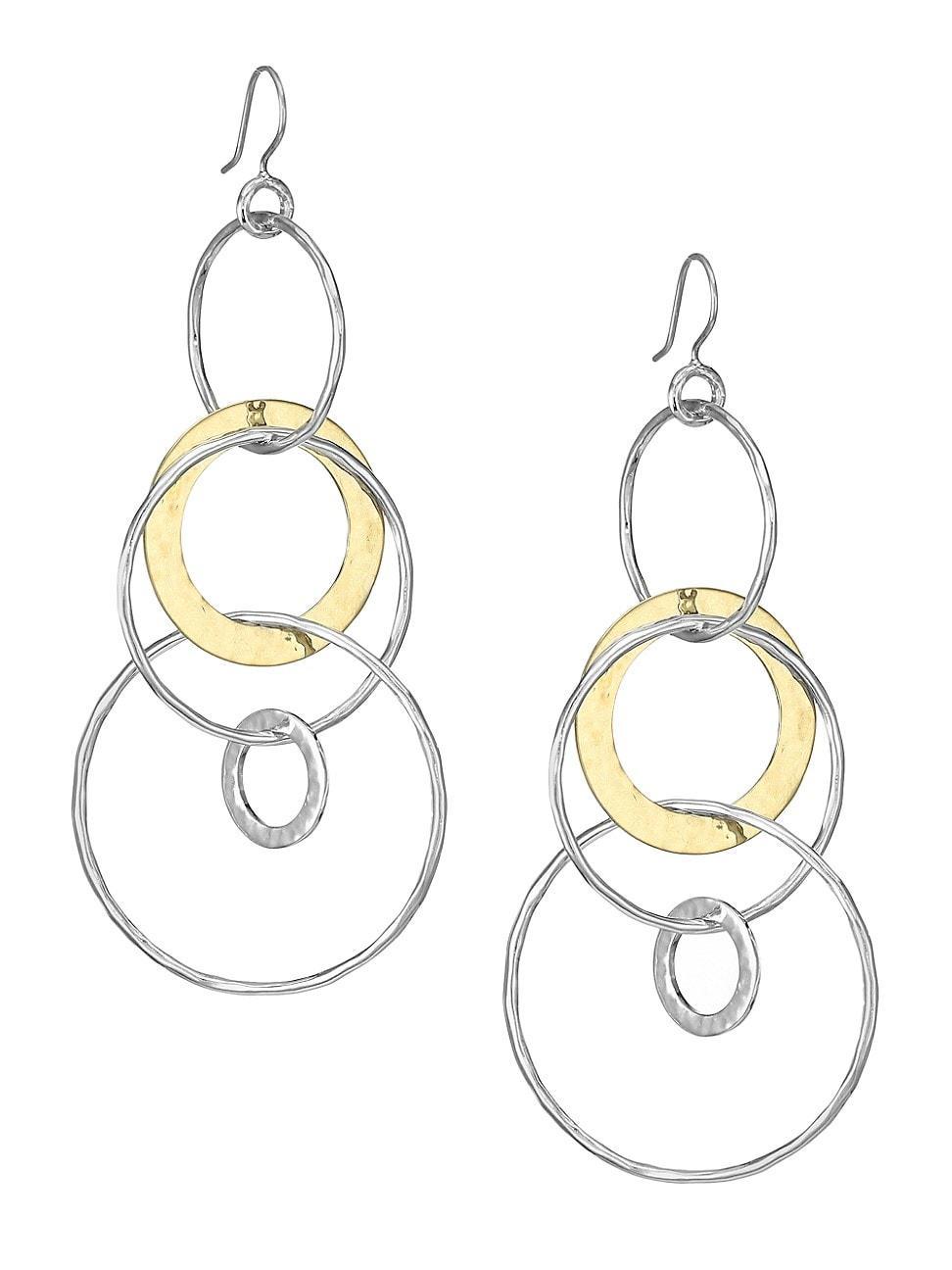 Jumbo Hammered Jet Set Earrings in Chimera Product Image