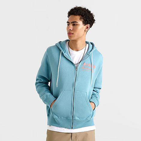 Mens Nike Tropical Graphic Full-Zip Fleece Hoodie Blue Turq Product Image