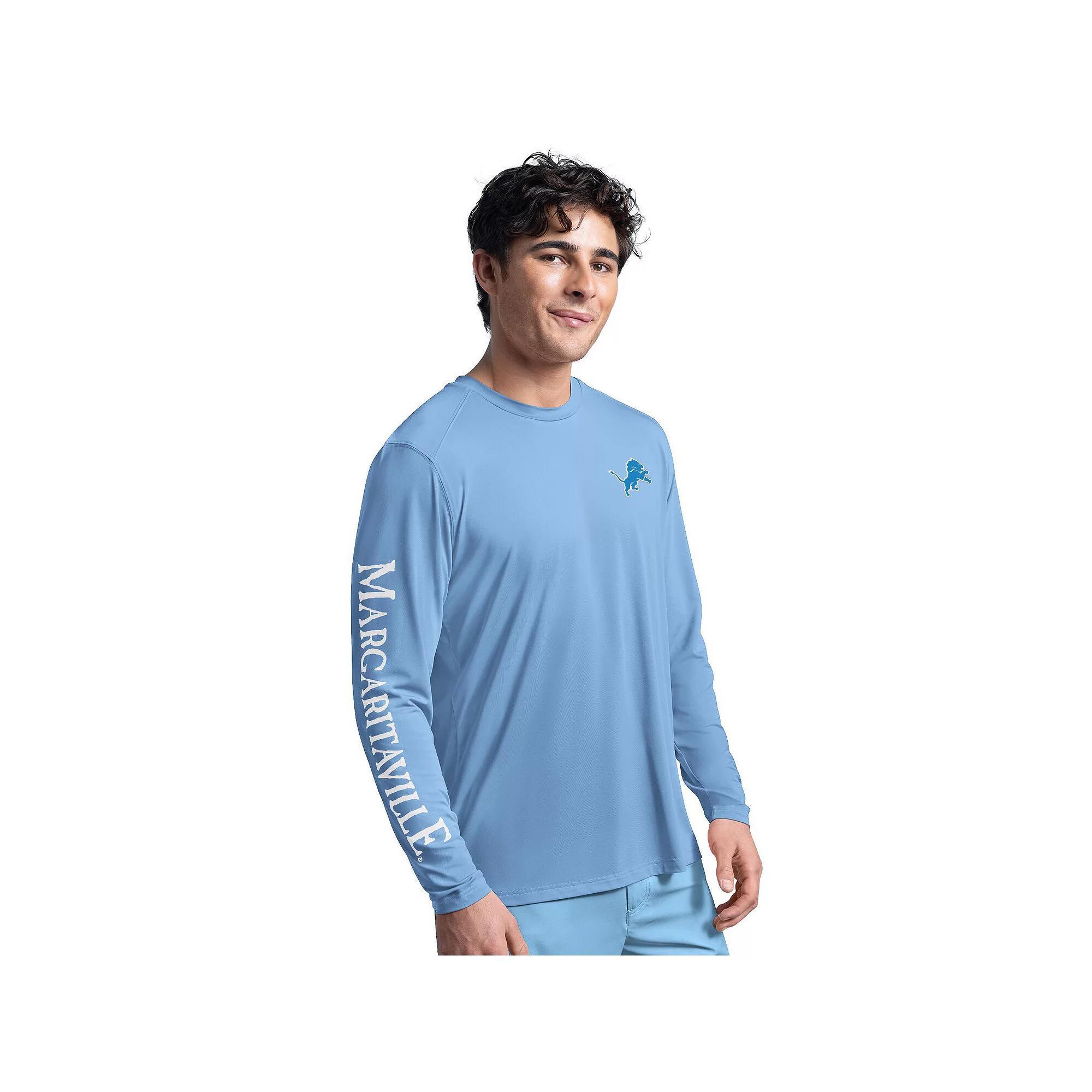 Men's G-III Sports by Carl Banks  Light Blue New York Jets Margaritaville Rock Harbor Long Sleeve Rashguard Top, Size: Medium Product Image