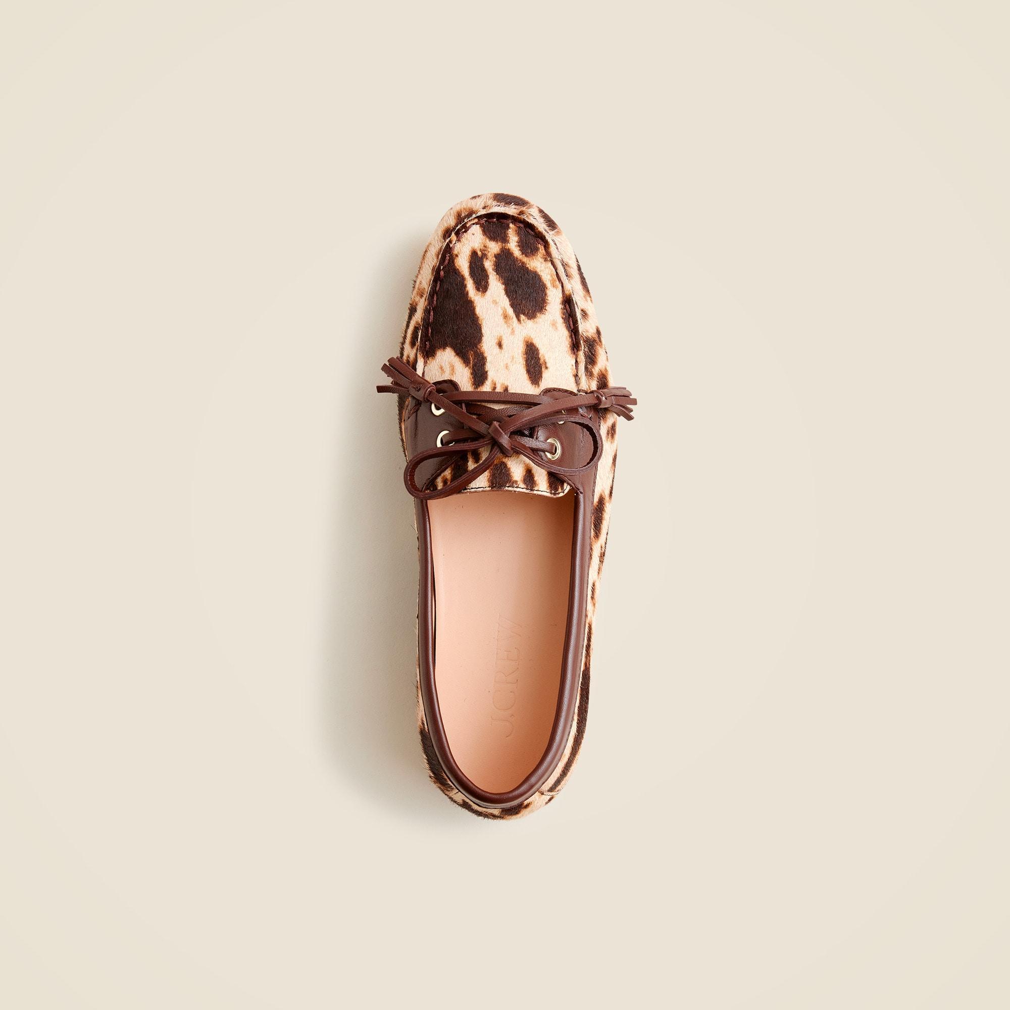 J.Crew driving loafers in printed calf hair Product Image