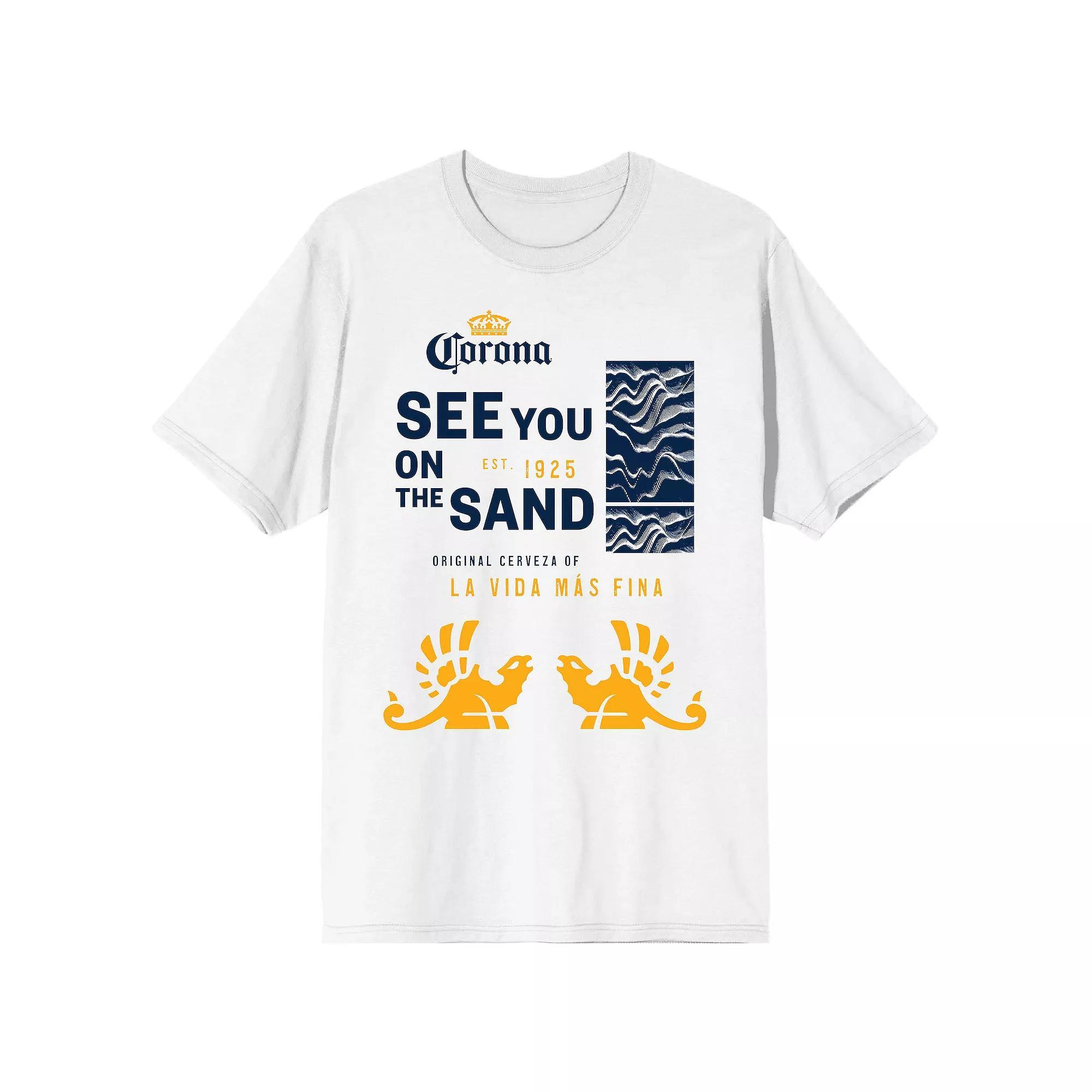 Men's Corona See You On The Sand Tee, Size: Small, White Product Image
