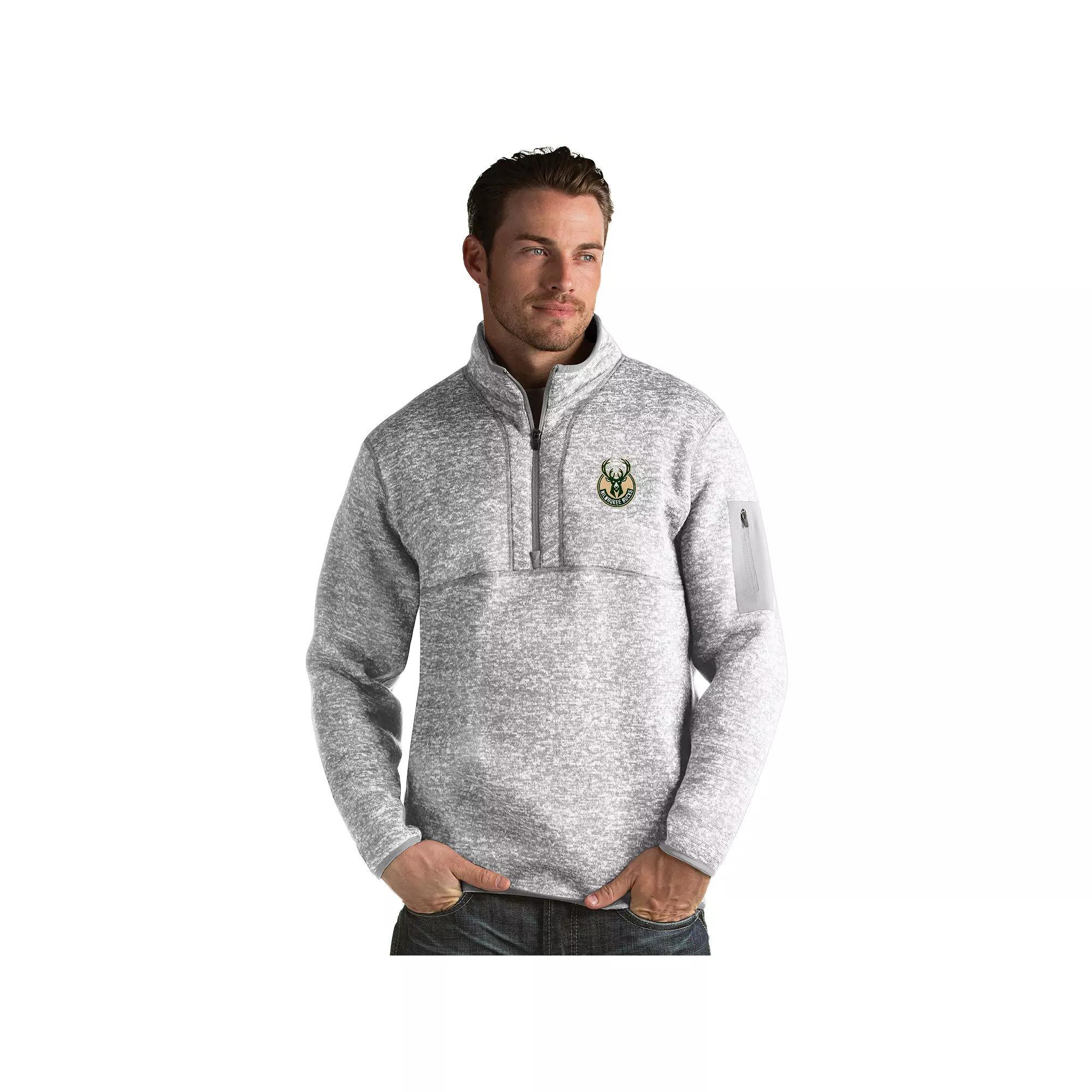 Mens Antigua Washington Wizards Fortune Pullover Wiz Light Gray Grey Product Image