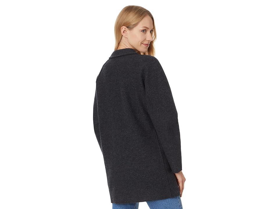 Eileen Fisher Petite Motorcycle Jacket With Zip Front (Charcoal) Women's Jacket Product Image