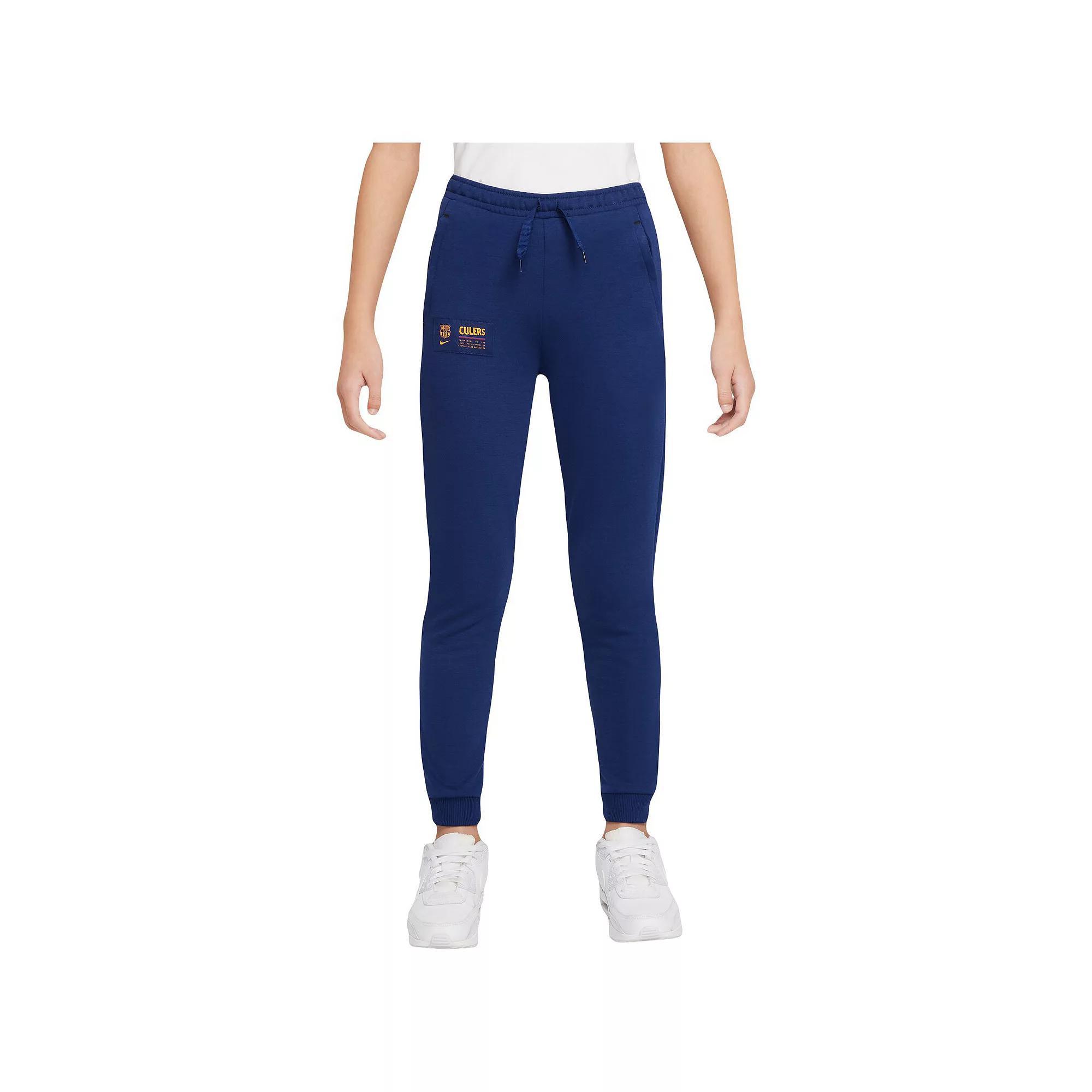 Youth Nike Blue Barcelona Travel Fleece Pants, Boy's, Size: YTH Large, Bar Blue Product Image