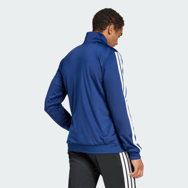 Men's adidas 3-Stripes Tricot Regular Sportswear Track Jacket, Size: XXL, Dark Blue Product Image