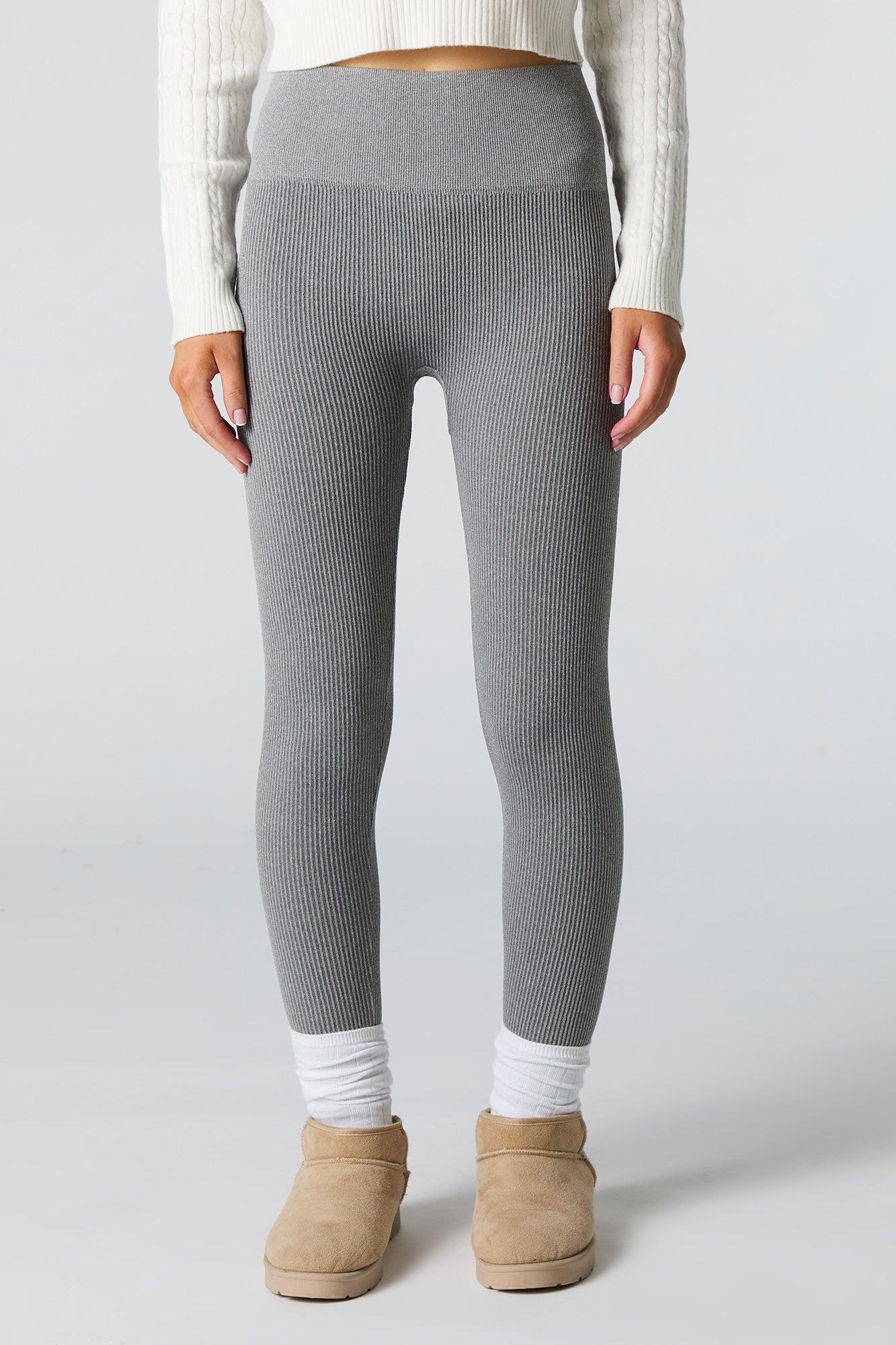 High Rise Seamless Ribbed Legging Female Product Image
