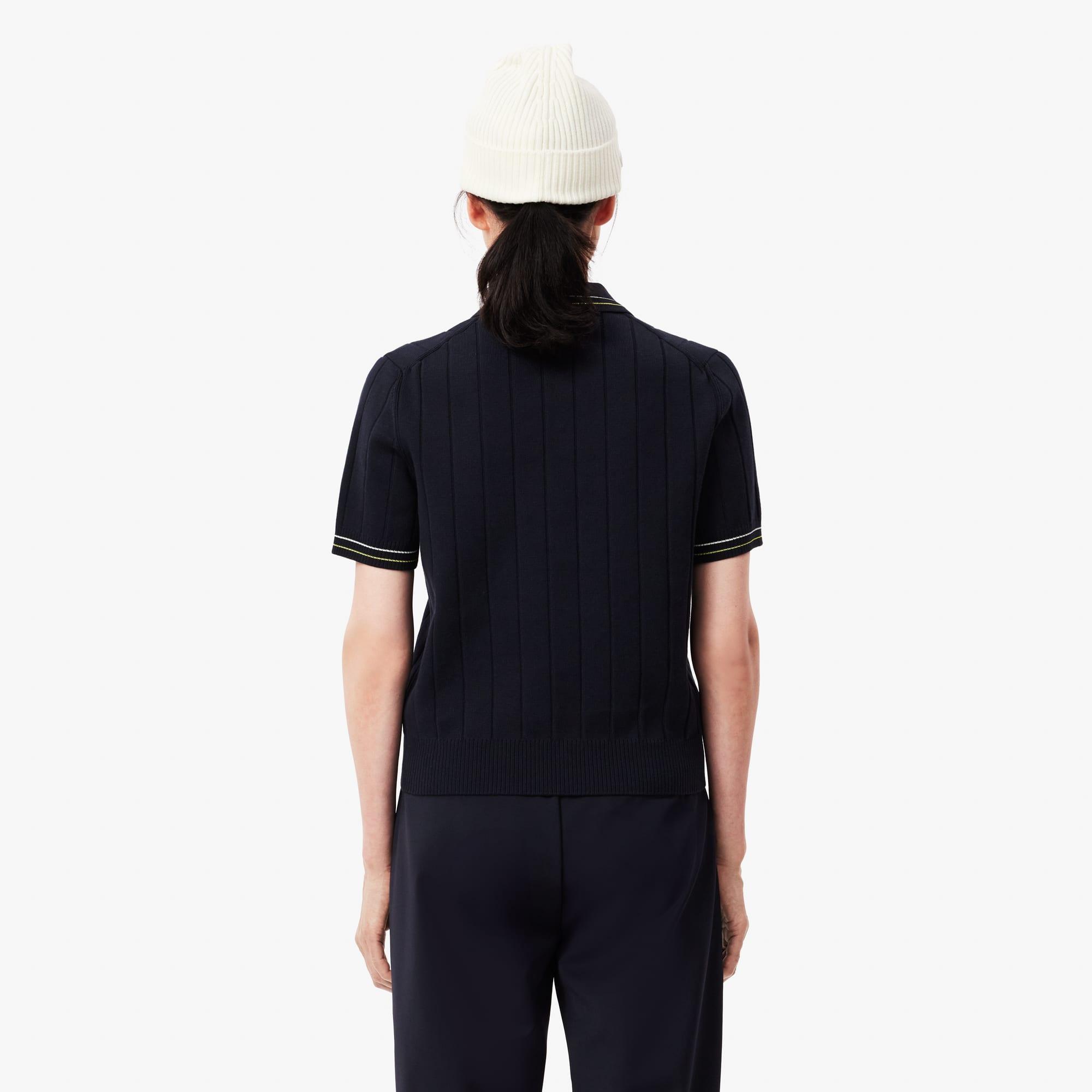 Women's Made In France Ribbed Cotton Polo Product Image