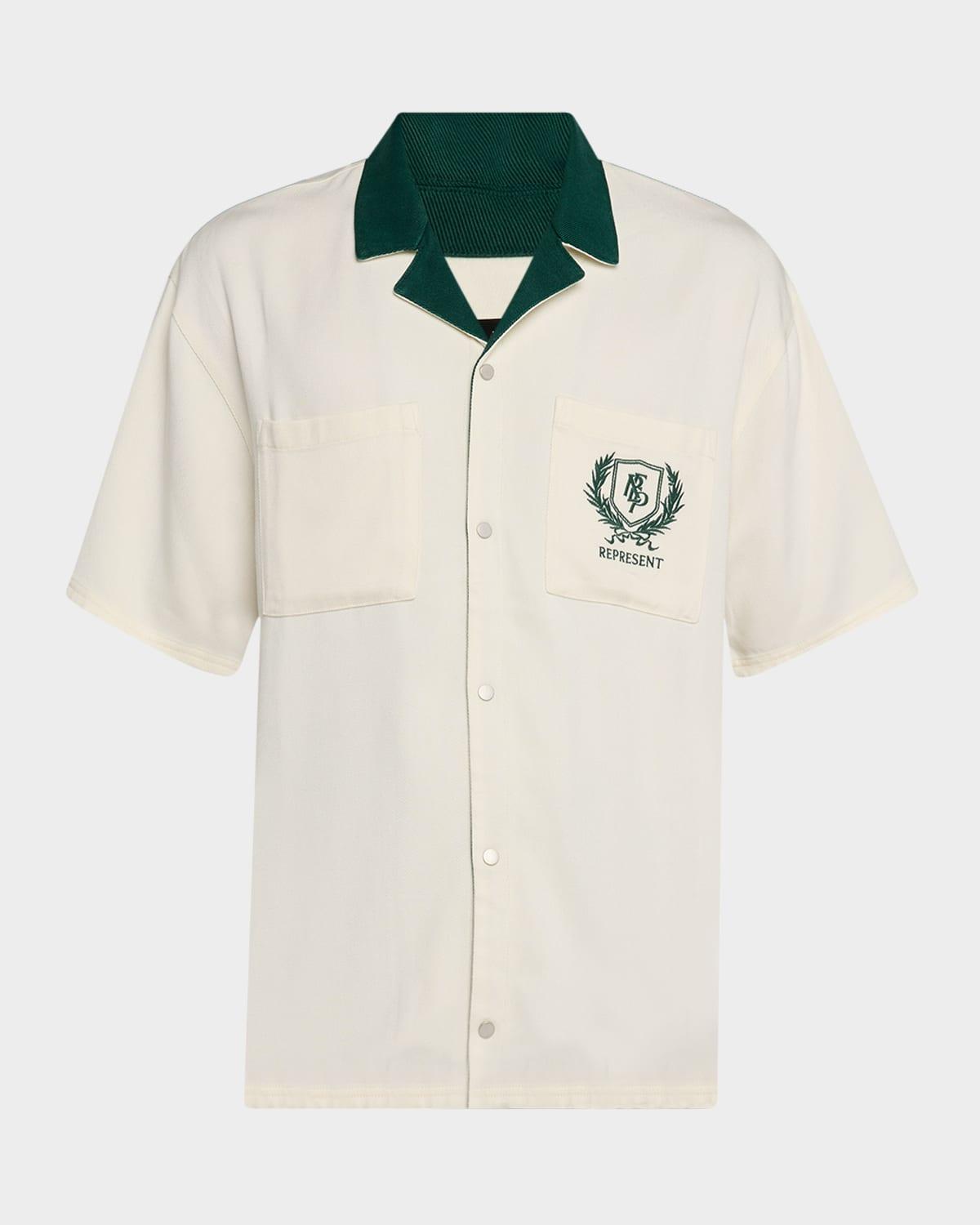 Mens Logo Crest Camp Shirt Product Image