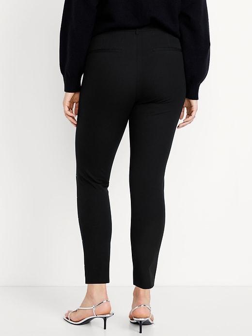 High-Waisted Pixie Skinny Embellished Ankle Pants Product Image