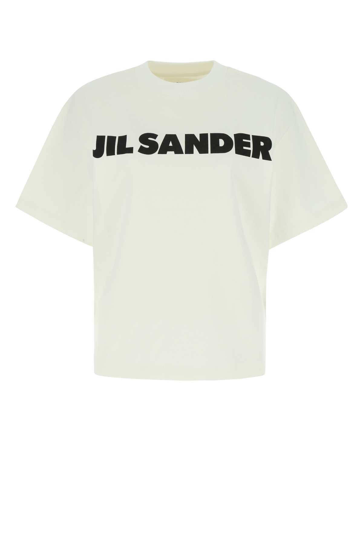 JIL SANDER Crewneck Cotton T-shirt In White Product Image