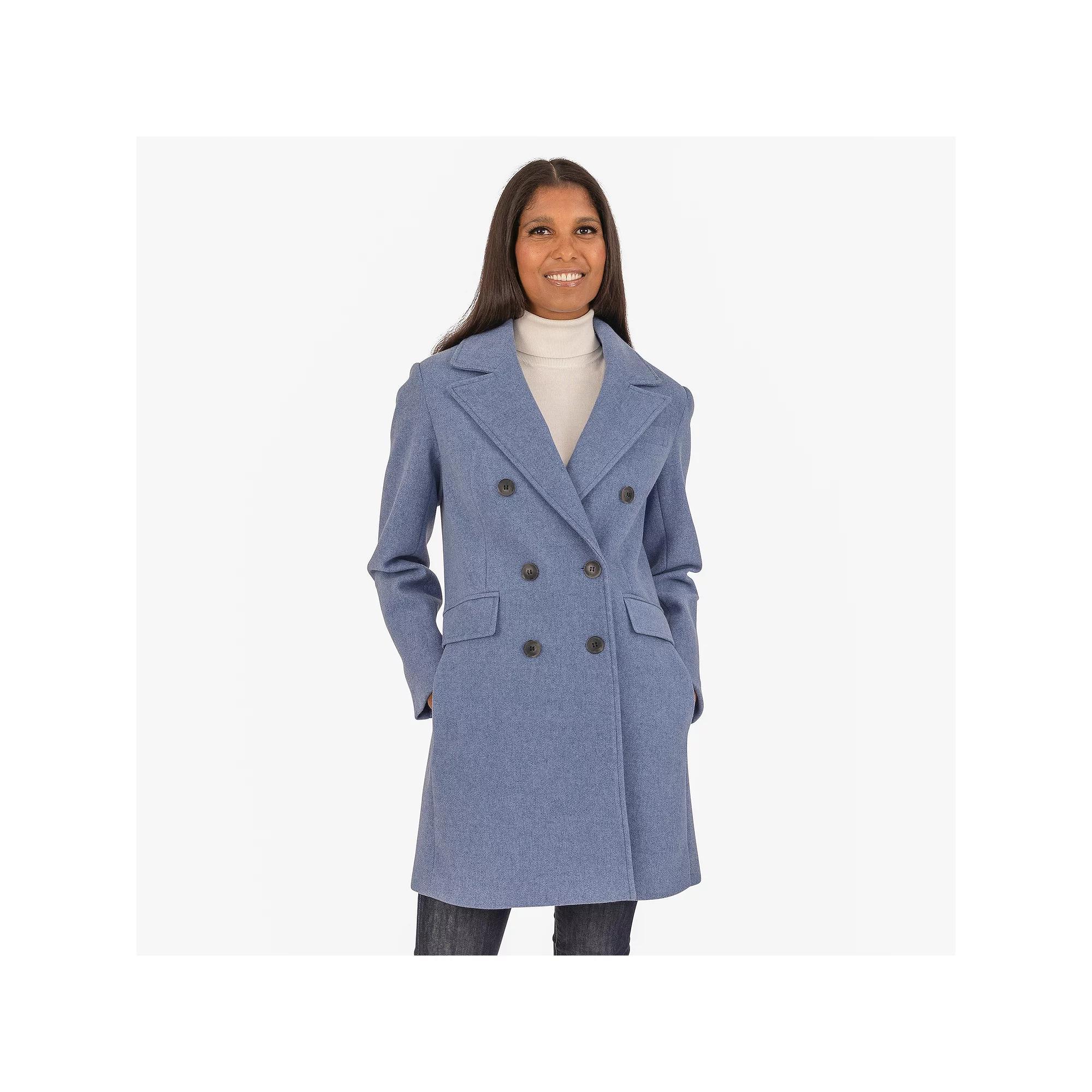 Women's Fleet Street Faux Wool Melange Coat, Size: Small, Light Gray Product Image