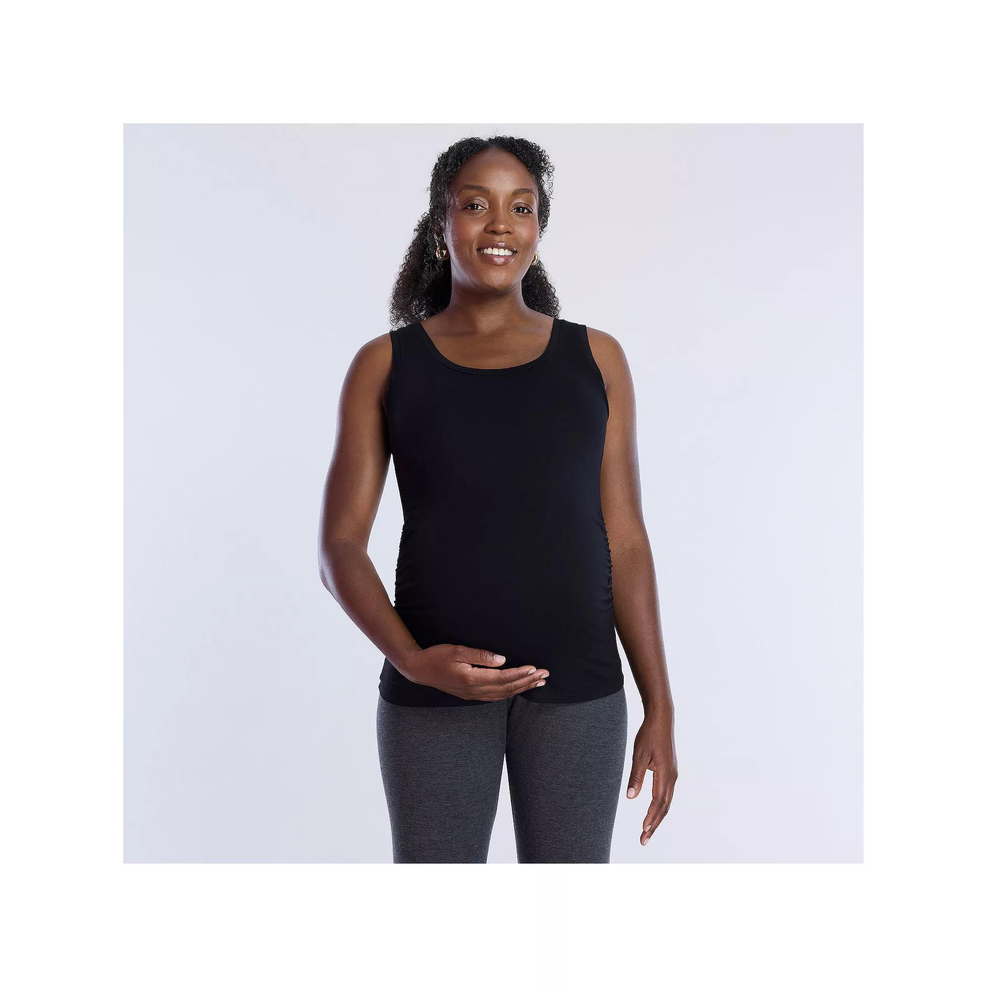 Maternity Motherhood Side Ruched Tank, Womens Renaissance Pink Product Image