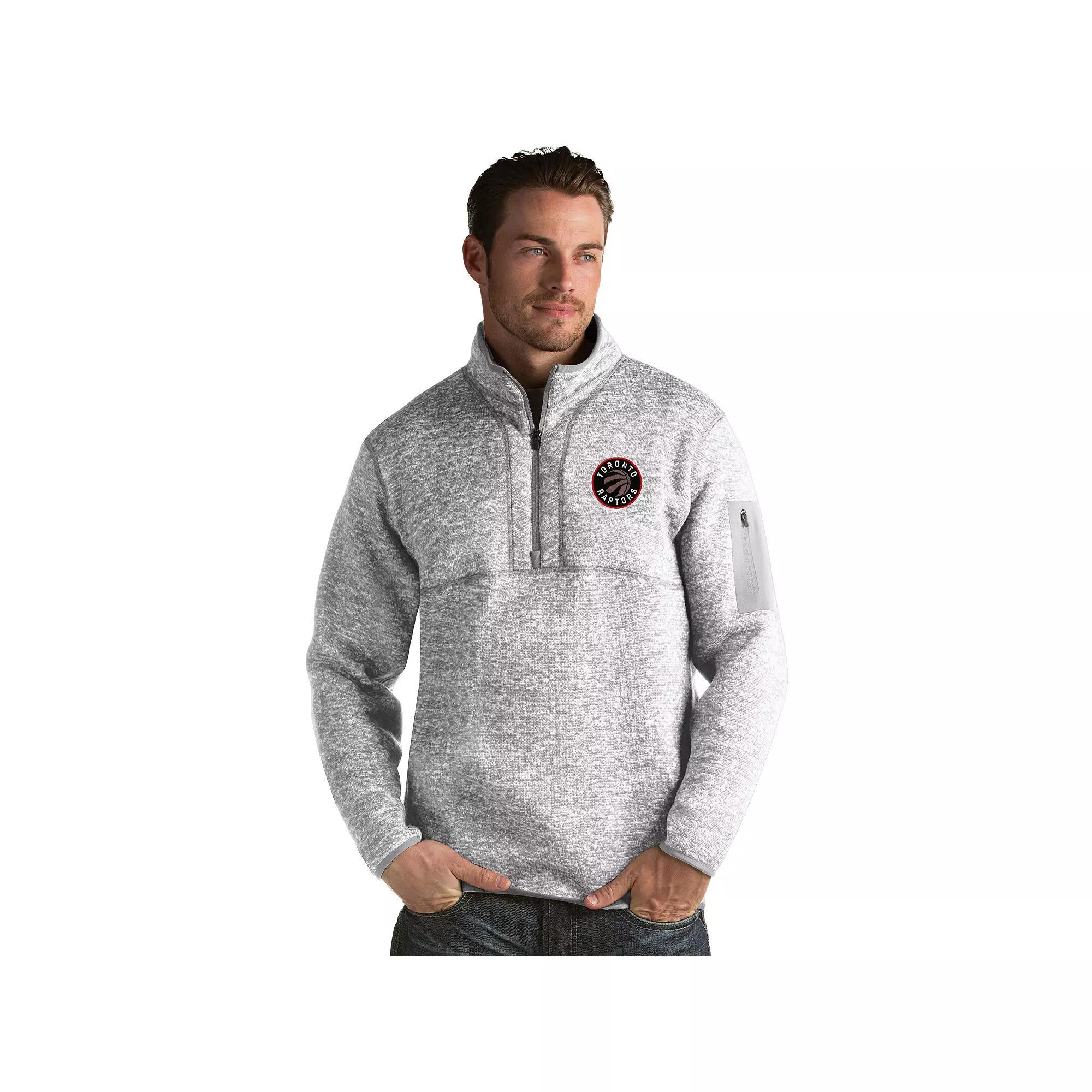 Mens Antigua Indiana Pacers Fortune Pullover Navy Grey Product Image