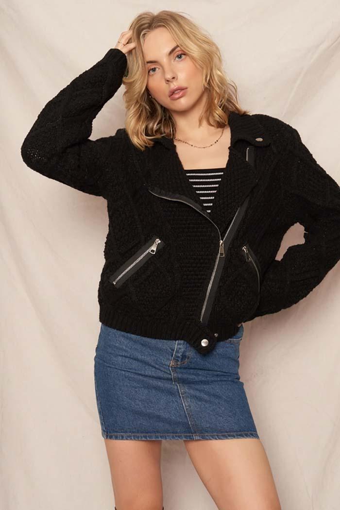 Long Sleeve Sweater Jacket Product Image