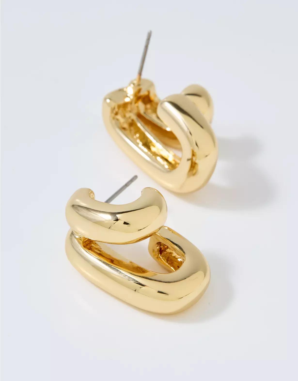 Aerie Double U Hoop Earrings Product Image