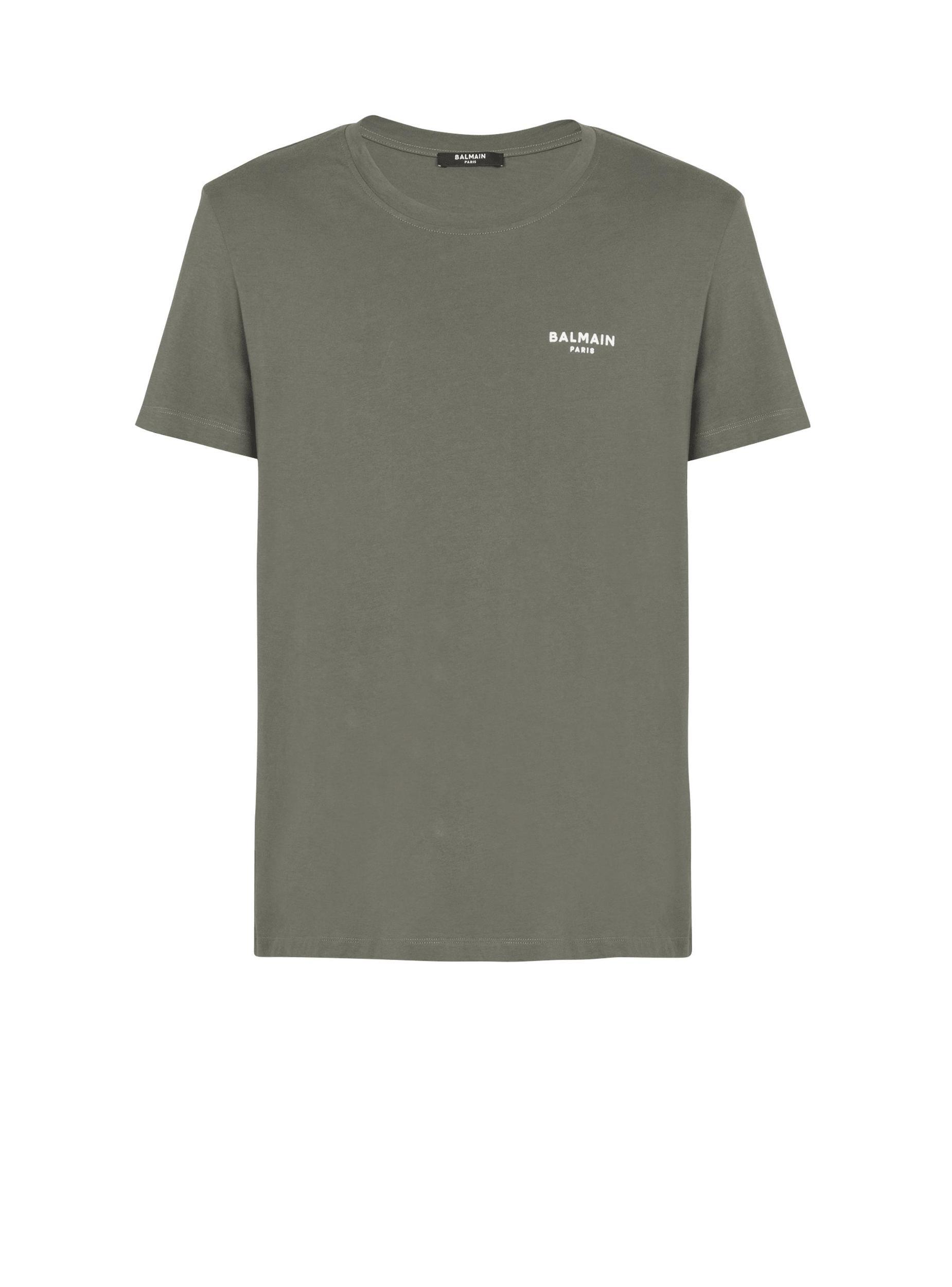 Balmain Paris flocked short-sleeved T-shirt Product Image