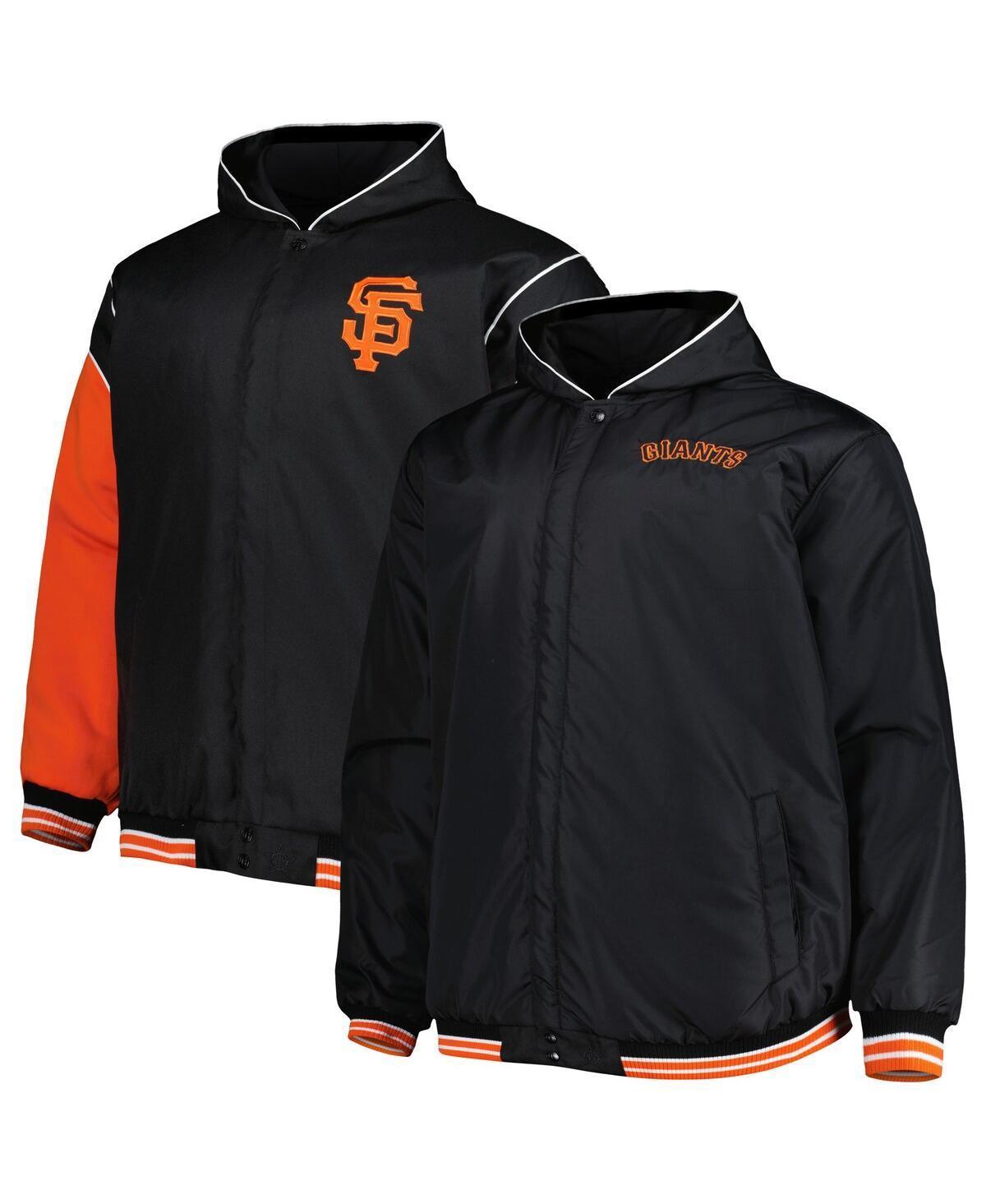 Men's JH Design Black San Francisco Giants Reversible Fleece Full-Snap Hoodie Jacket, Size: 2XL Product Image