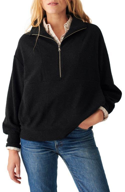 Faherty Legend Lounge Half Zip Sweatshirt (Off White) Women's Sweater Product Image