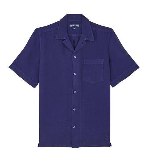 Mens Garment-Dyed Linen Camp Shirt Product Image