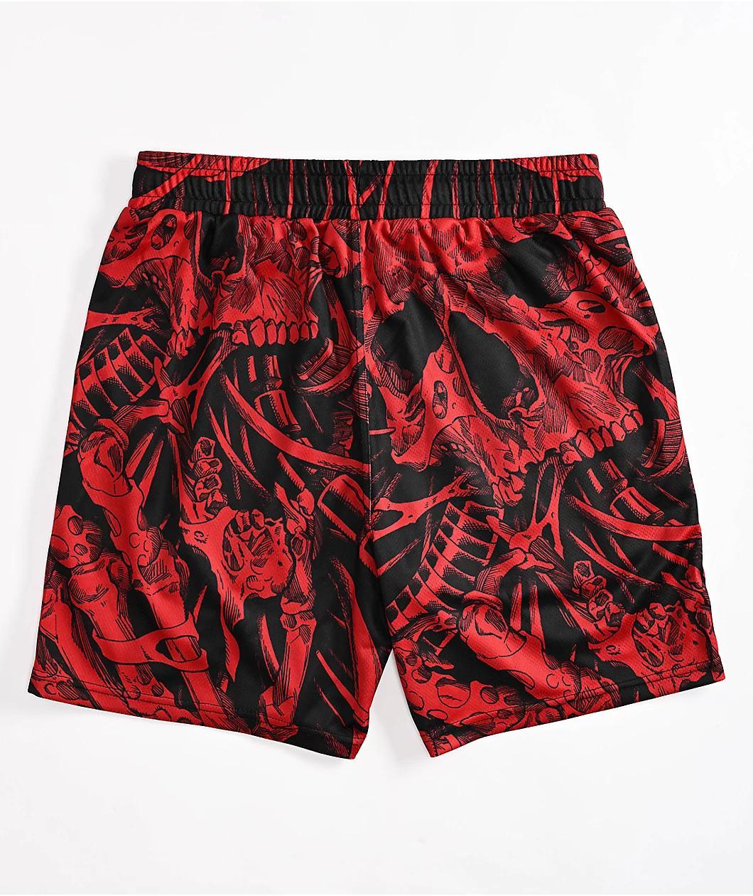 Lurking Class By Sketchy Tank Disconnect Red Mesh Shorts Product Image