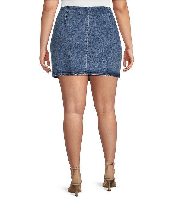 Good American Plus Size Denim Mini Skirt Product Image