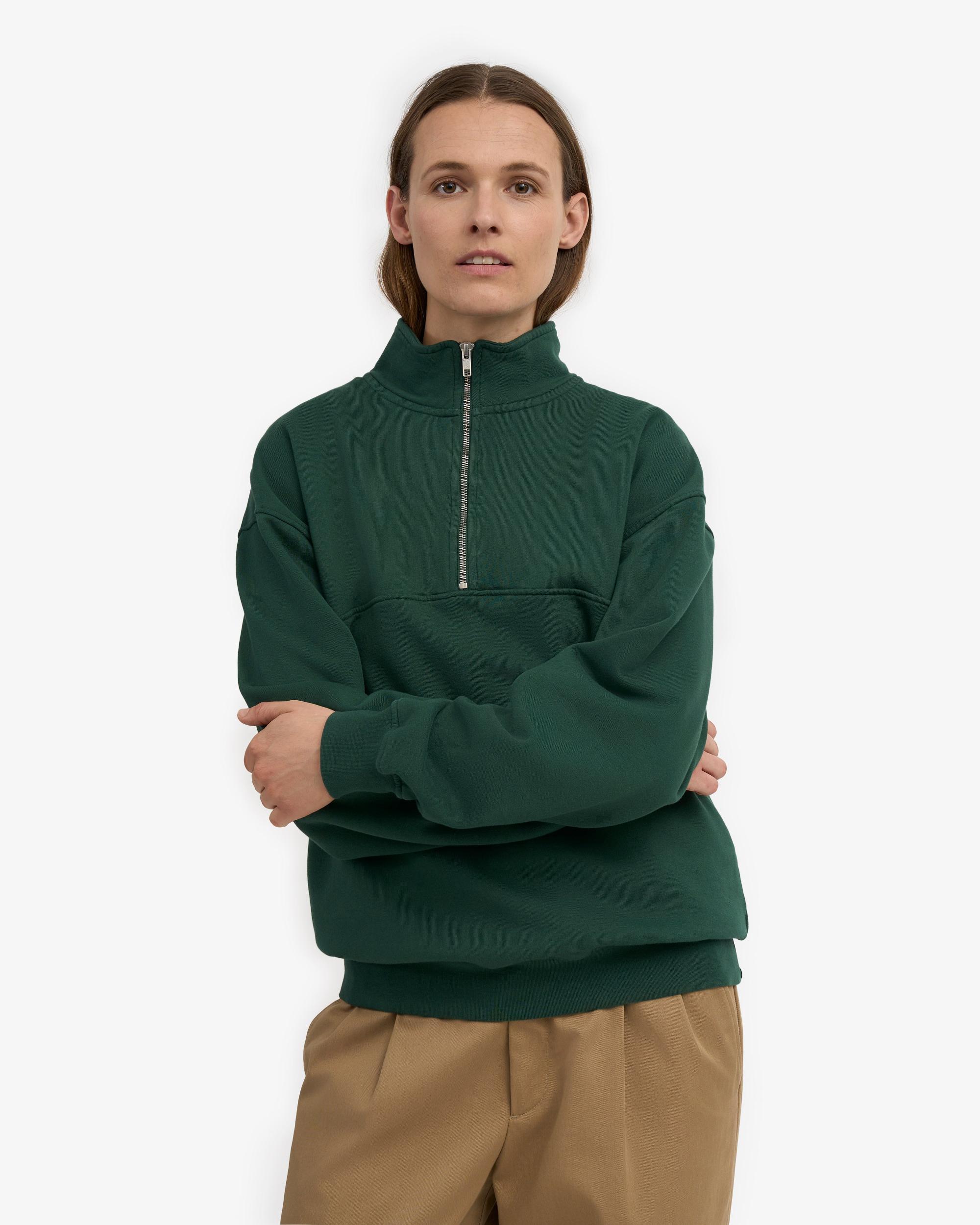 Organic Quarter Zip - Emerald Green Product Image
