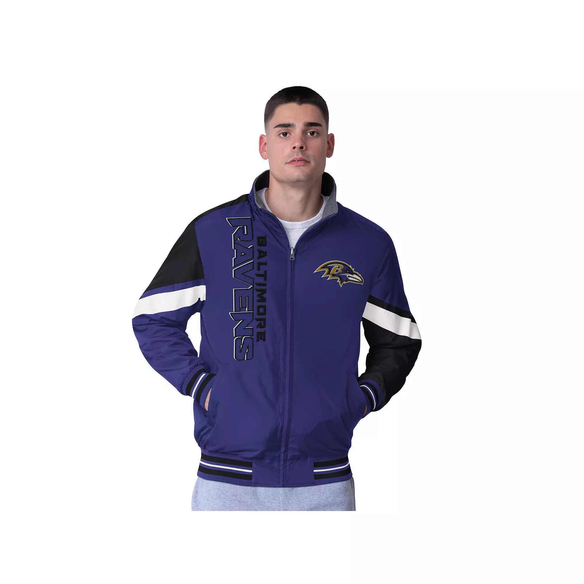 Men's G-III Extreme Purple Baltimore Ravens Strong Arm Reversible Full-Zip Jacket, Size: Medium Product Image