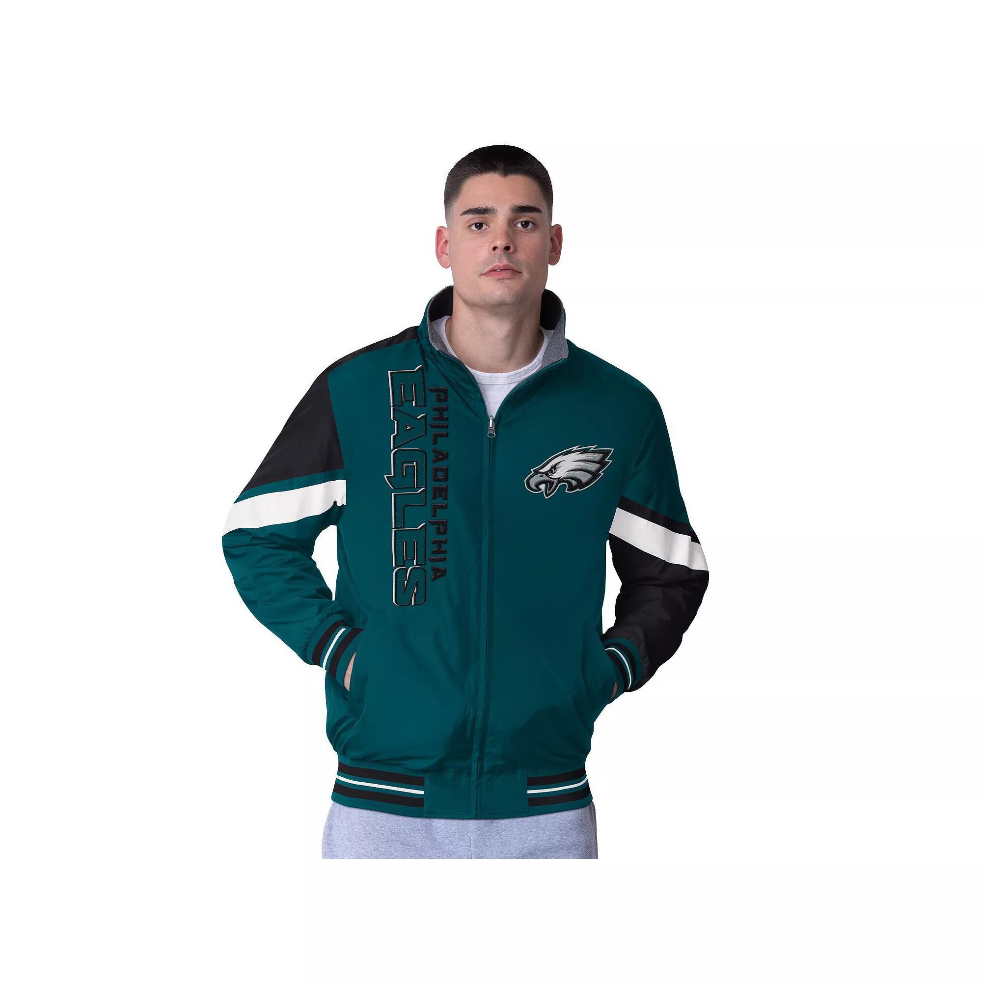 Men's G-III Extreme Midnight Green Philadelphia Eagles Strong Arm Reversible Full-Zip Jacket, Size: 4XL Product Image