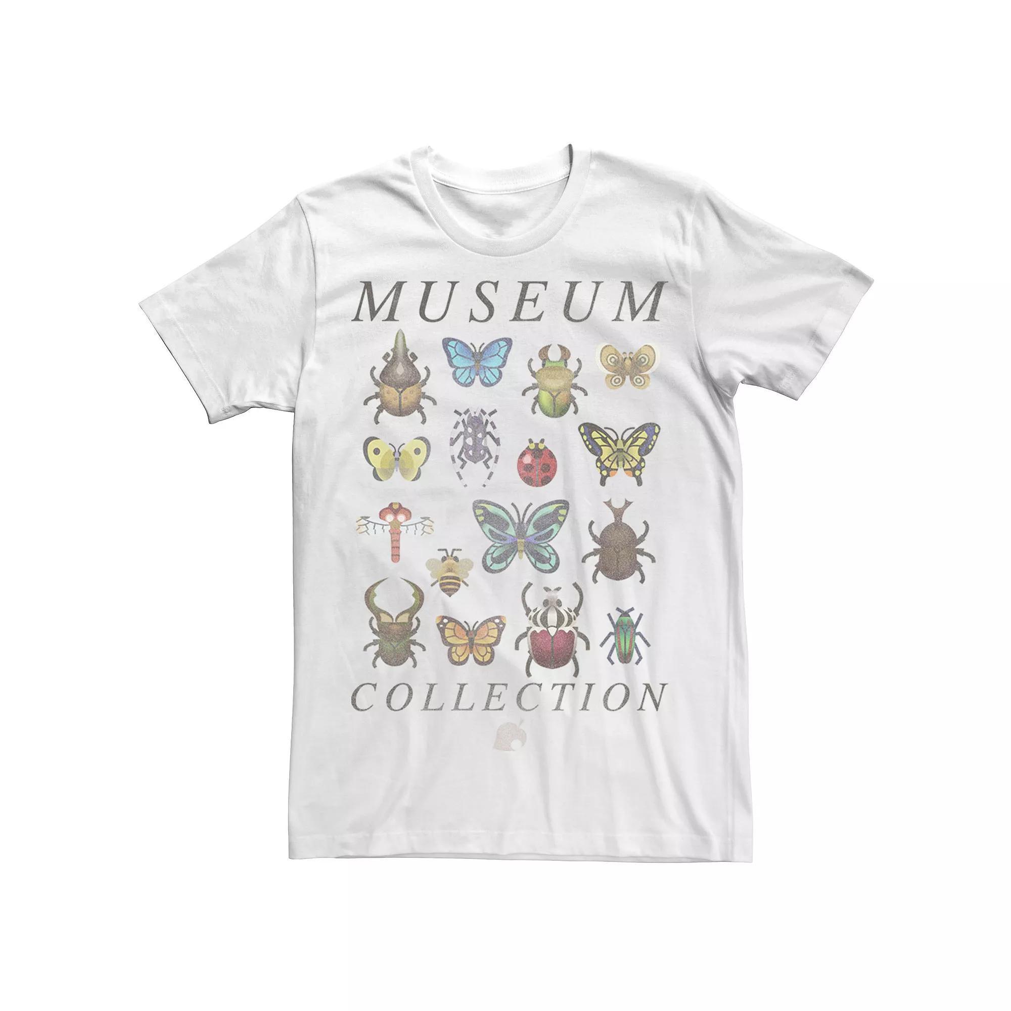 Men's Animal Crossing Bugs Museum Collection Tee, Size: Medium, White Product Image