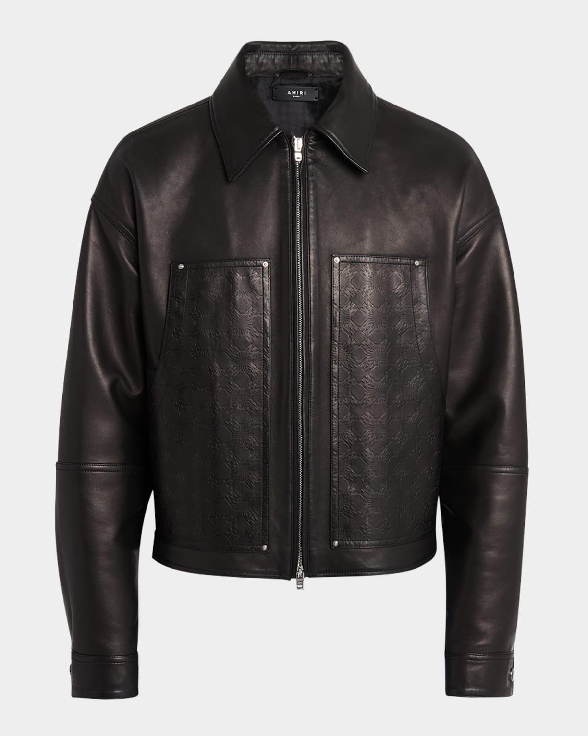 Mens MA Quad Leather Work Jacket Product Image
