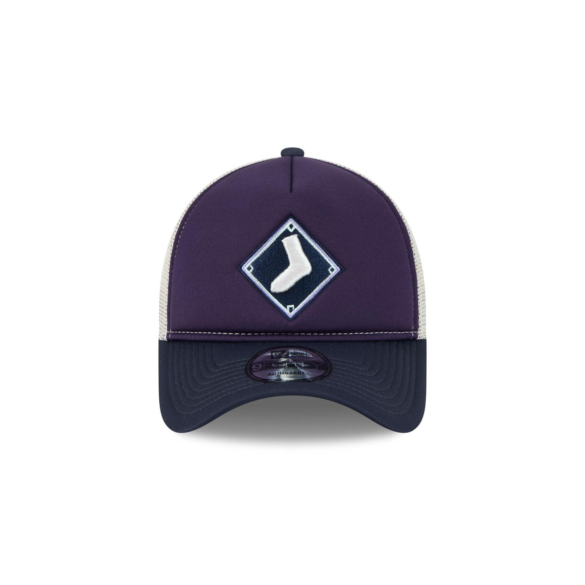 Colorado Rockies Navy Purple 9FORTY A-Frame Trucker Hat Male Product Image