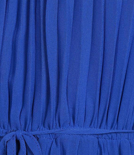Marina Sleeveless Halter Neck Pleated Jumpsuit Product Image