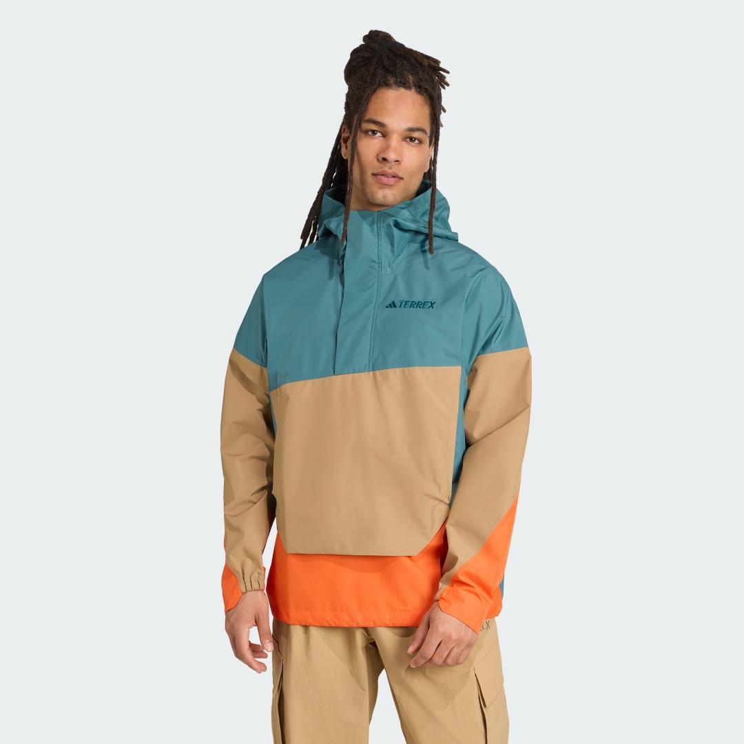 adidas Terrex Xploric 2.5L Climaproof Anorak Preloved Teal XL Mens Product Image