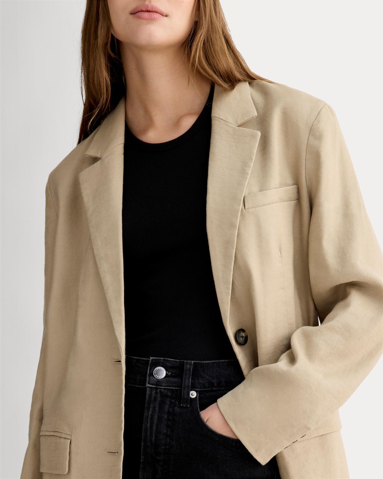 The Oversized Blazer in Stretch Linen Product Image