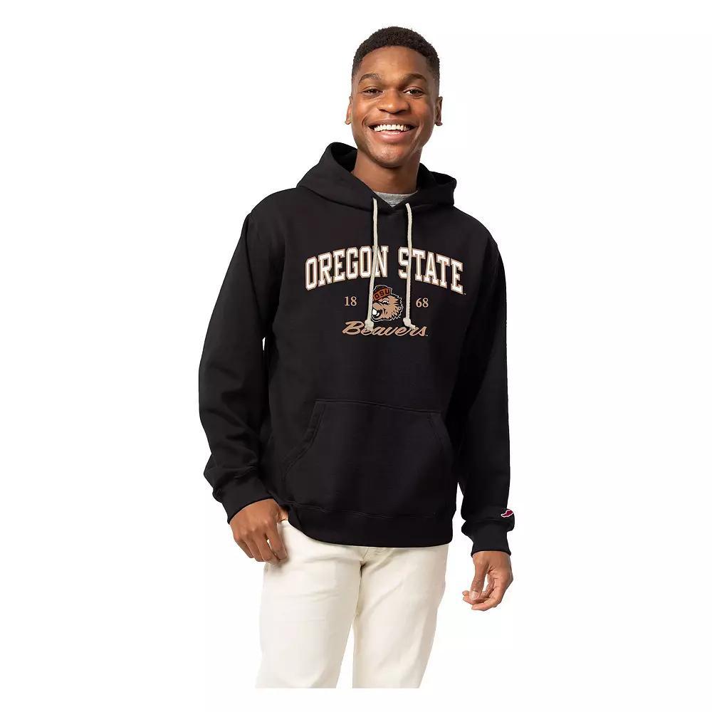 Men's League Collegiate Wear Black Oregon State Beavers Arch Script Essential Fleece 2.0 Pullover Hoodie, Size: Large Product Image