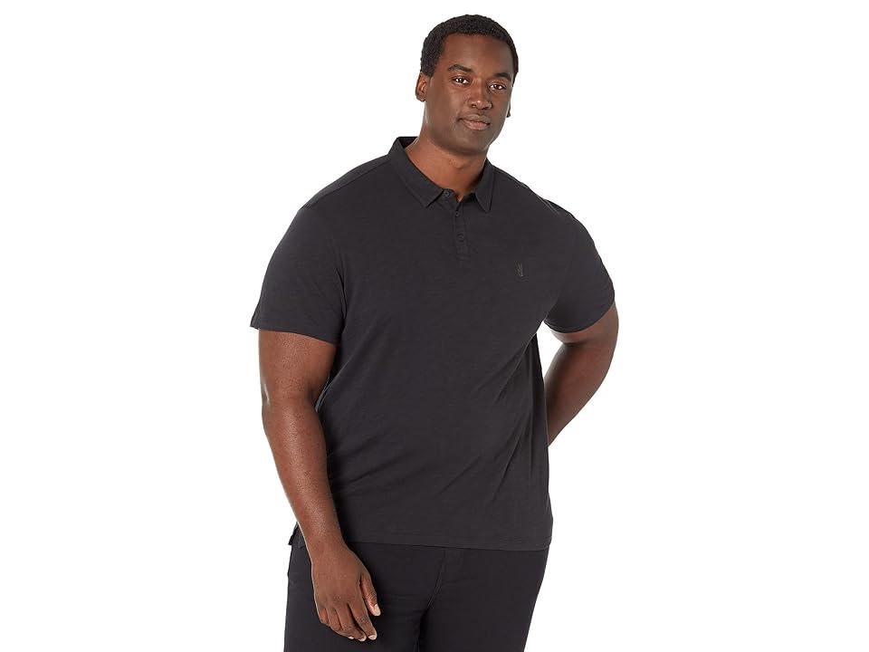 John Varvatos Men's Victor Solid Slub Cotton Polo in Black at Nordstrom, Size Medium Product Image