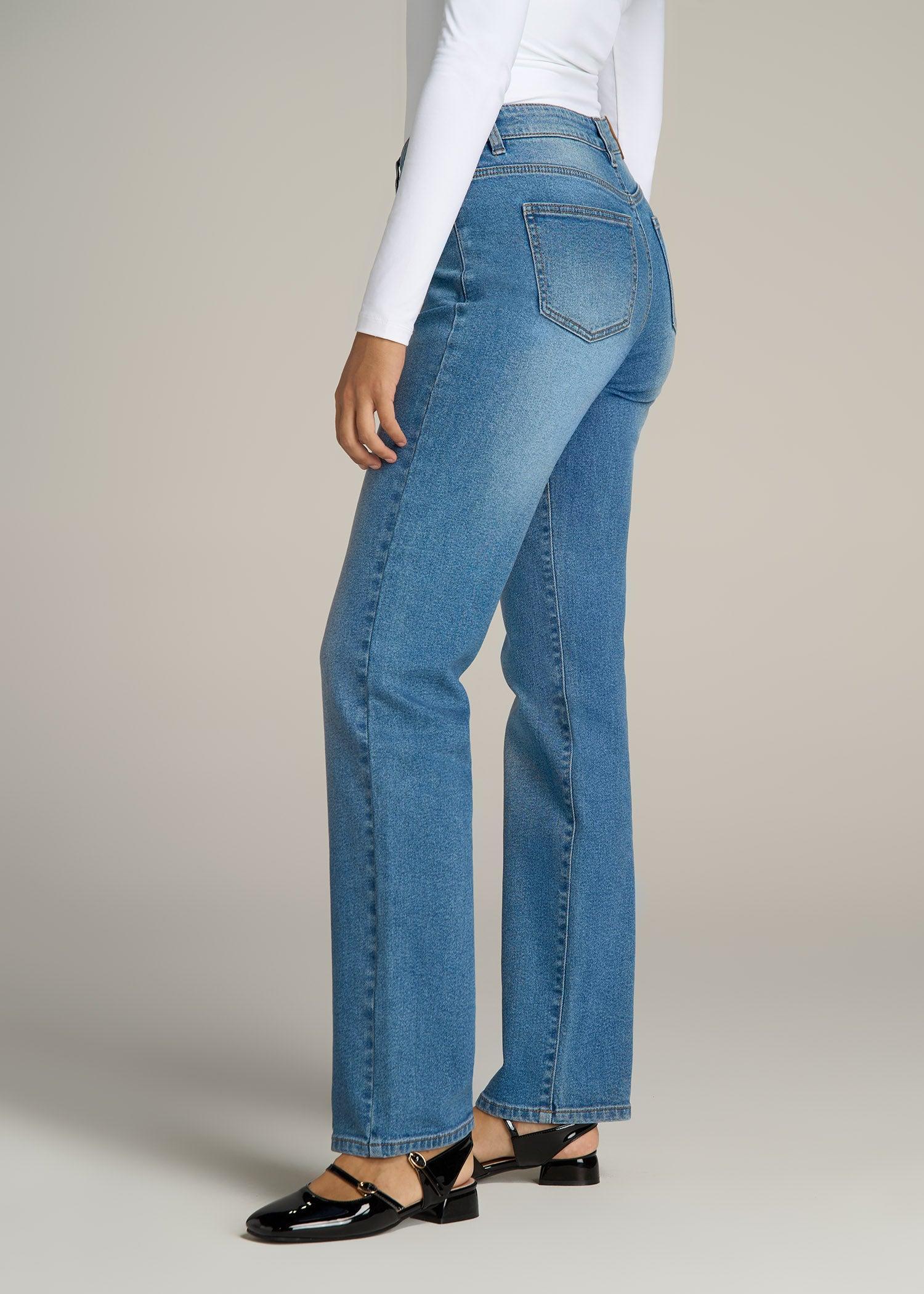 Harper High Rise Straight Stretch Tall Women's Jeans in Colorado Blue Product Image