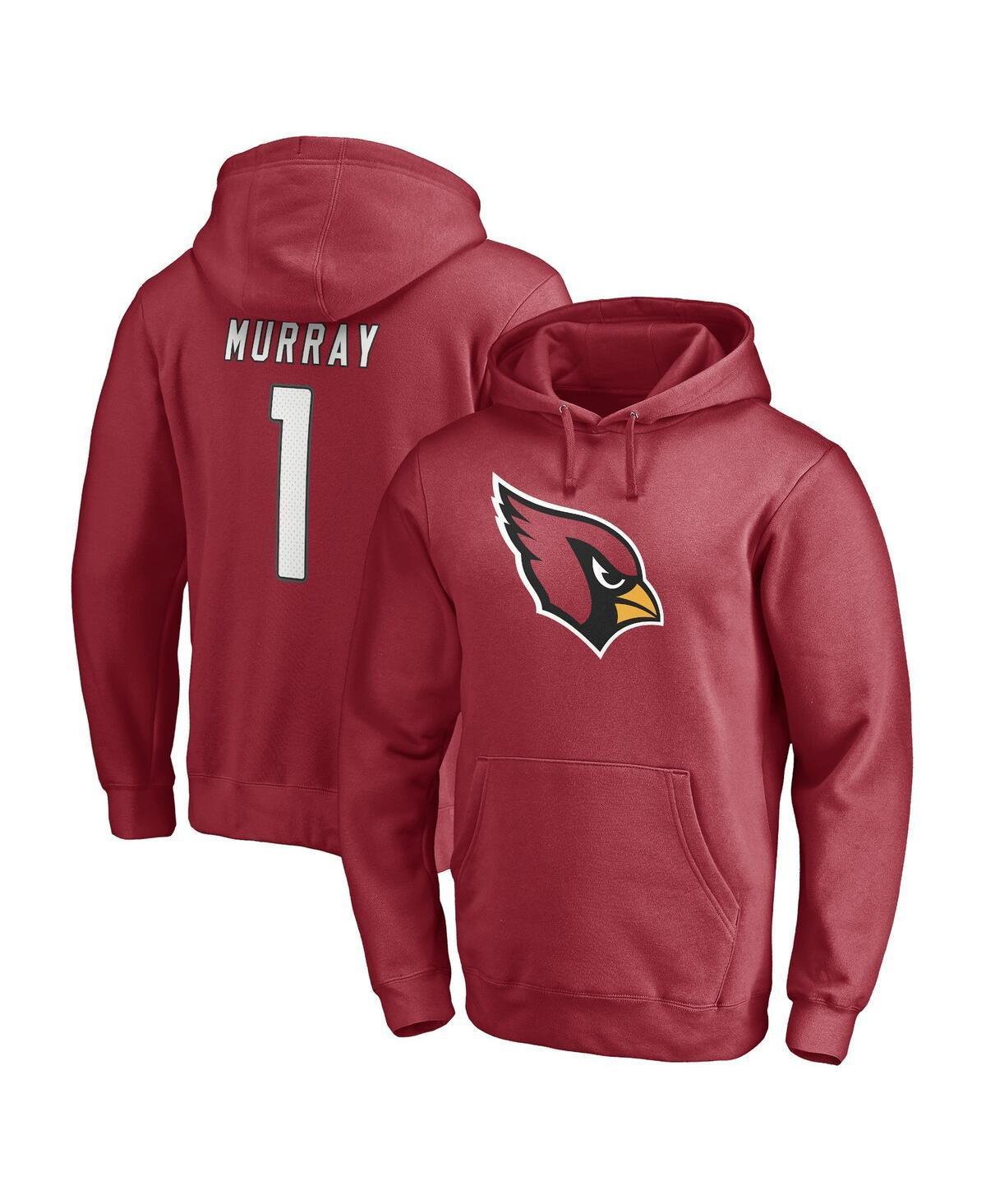 Men's Fanatics Branded Kyler Murray Cardinal Arizona Cardinals Player Icon Name & Number Fitted Pullover Hoodie, Size: 3XL, Red Product Image
